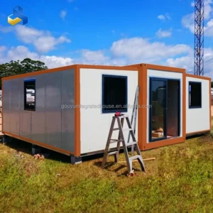 Double-wing Expandable Portable Prefab House Waterproof Shelter for Disaster Relief Camping