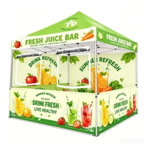 Drawing-based Customization Waterproof Indoor/Outdoor 3×3/10x10ft Folding Food Tent