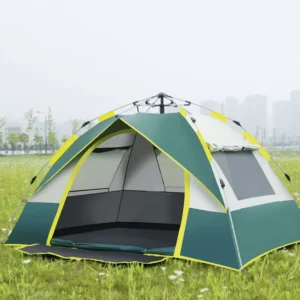 Dual-Use Automatic Pop Up Tent Waterproof Oxford Fabric for Outdoor Camping Hiking Accommodates 3 to 4 People