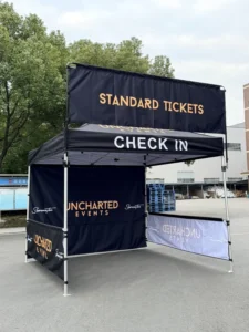 Durable 3x3m Advertising Tent 50mm Alu Uv Protected Shelter Canopy for Commercial Marketing Events with Rolling Storage Bag