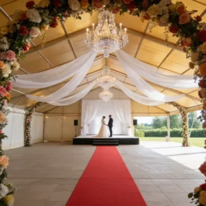 Durable Aluminum Modular Wedding Tent Wind Resistant Snow Proof Flexible Layout For Gathering Event