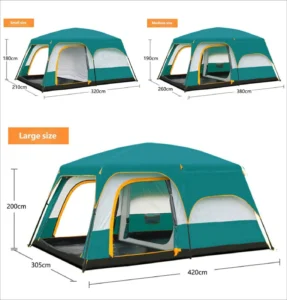 Durable Camp Tents 4 6 Person Waterproof Camping Tent 6 Person Portable 6 Person Camping Tent