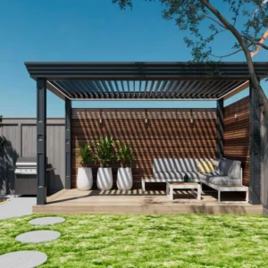 Durable Louvered Arbours Custom Outdoor Aluminum Metal Garden Retractable Pergola Bioclimatique Canopy 3×4 4×4