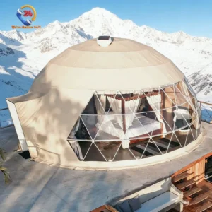 Durable PVC Fabric Dome Suite Glamping Tent Bedroom Airbnb House Forest Camping Accommodation
