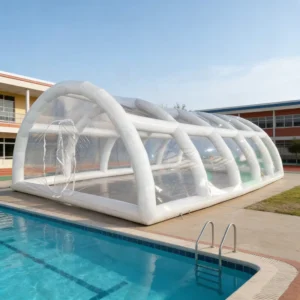 Durable PVC Inflatable Pool Cover Portable Transparent Inflatable Bubble Dome Swimming Pool Tent Pool Accessories for Home Use