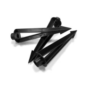 Durable Plastic Round-Top Tent Peg Push-In Stake with Hook for Canopies and Gardens