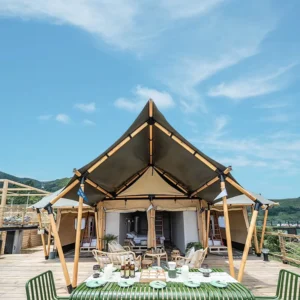 Durable Premium Four Season Double Layer PVC Resort Glamping Tent for Campsites Luxury Hotel Grade Accommodation