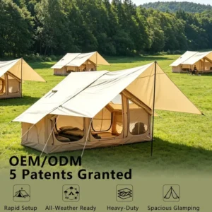 Durable UV Resistant Inflatable Camping Tent for Wild Outdoor Use