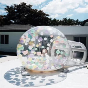 Durable Waterproof PVC Giant White Inflatable Transparent Bubble Tent Dome Tent with Tunnel for Party Fitness
