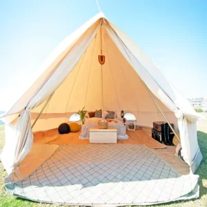 ENJOIN Luxury 5M Family House Cotton Canvas Teepee Nios Yurt Mongolian Tent Camping Outdoor Glamping Bell Tent Four season
