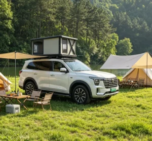 EV Rooftop Tent for Wrangler, Remote-Controlled, Fully Automatic, Oxford Cloth, Waterproof