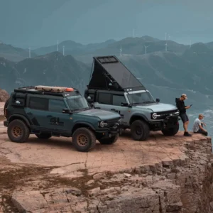 EZNEST 9cm Carbon Fiber Edition Anti Condensation Triangular Hard Top Lightweight Roof Tent for Off Road Vehicles