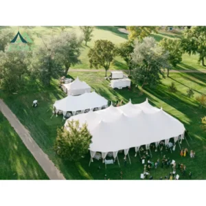 Easy Installation Outdoor Party Wedding Marquee Tent 50x150m Sperry Sailcloth Tent Wood Pole Tents
