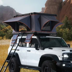 Easy Set up Automatic Outdoor Hard Shell Tent Waterproof Aluminium Rooftop Travel and Camping Oxford PU Coating