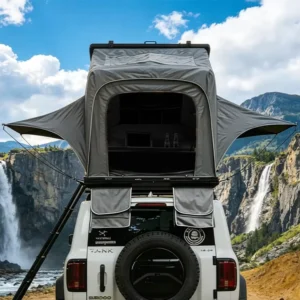 Easy Setup 2 Person Foldable Outdoor Car Aluminum Hard Shell Rooftop Tent Camping