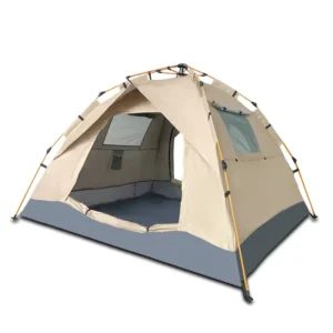 Easy Setup Portable Waterproof Family Camping Tent Double Layer 2 Doors 2 Windows Shelter for Hiking Beach Outdoor Trip