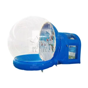 Easy Setup Transparent Inflatable Tent with Blue Channel and Snow Globe Bubble