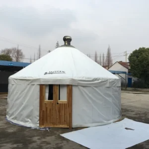 Eco Friendly Stylish Four Season Glamping Yurt Tent Wedding Outdoor Living Yoga Comfortable One Bedroom Aluminum Bamboo Frame