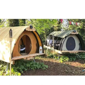 Economical Durable Double Layer Polyester Four season Glamping Tent with Bell for Resort Hotel Outdoor Adventures