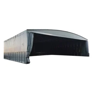 Electric Double Layer Sliding Awning Outdoor Shelter Sunshade Folding Mobile Four-Season Large Events