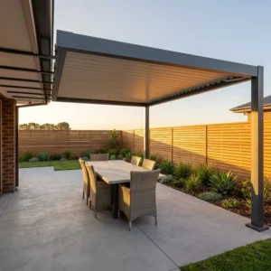 Electric Smart Aluminum Alloy Square Outdoor Waterproof Pergola Canopy for Villa Balcony Swimming Pool Eco Friendly Easy