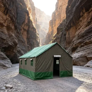 Emergency Shelter Canvas Wall Tent Heavy Duty Waterproof Cotton Canvas