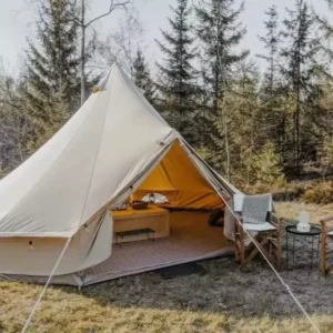 Emperor 6m Hotel Glamping Bell Canvas Tent with One Bedroom Structure Four Season Waterproof