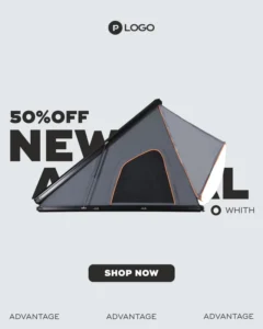 Enjoin Hard Shell Aluminum Polyester Rooftop Tent Pickups Campers SUV 4×4 Easy Open Waterproof Quick Automatic Four Season One