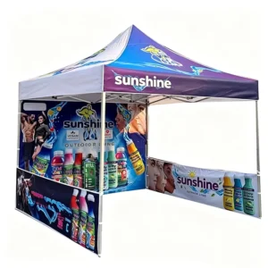 Exhibition Trade Show Pop-Up Canopy, 10×10 20FT, Portable Booth with Sidewalls, Heavy Duty, Outdoor Event Shelter