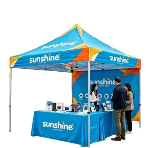 Exhibition Trade Show Pop-Up Canopy Tent 10×10 FT Portable With Sidewalls Heavy-Duty Outdoor Event Shelter UV Protection