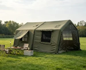 Expandable Inflatable Tent 4 Season 3 Layer Quick Inflate Cotton Glamping Tent 3000mm Waterproof Rainproof