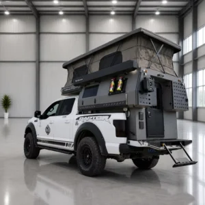 Expanded Off Road Lightweight Foldable Waterproof Pop-Up 4×4 Pick Truck Camper RV Slide-On Mini Caravan Camping 4 Person