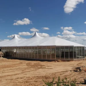 Expo Tent Customized Shape A Shape Arcum Polygon Container Clearspan Marquee Tent for Outdoor Events Exhibitions Trade Shows