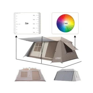 Extra-Large Customized Two-bedroom Apartment Outdoor Garden Beach Double Layer Portable Waterproof Tent for Camping and Parties