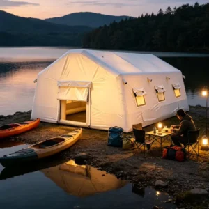 Extra Large Spacious Multi Person Capacity Four Season Waterproof Inflatable Tent Quick Automatic Opening for Family Camping
