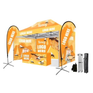 Eye Catching Trade Show Custom Design Logo Printed Promotional Roof Gazebo Advertising Easy Installation Heavy Duty Folding Tent