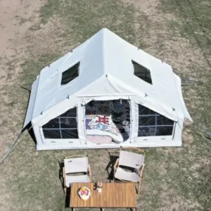FDA LFGB Certified Home Outdoor Camping Garden 4 Season Printed Wooden Frame Tent Portable Breathable Waterproof