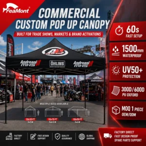 Custom Vendor Tent Outdoor Marketplace Tent with Logo Printing Pop up Canopy for Promotion OEM Supplier