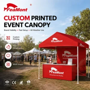 FEAMONT Industrial Grade Market Tent 10x20ft Outdoor Vending Tent Waterproof Trade Show Canopy for Large Scale Expo