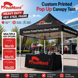 FEAMONT Portable Folding Tent Waterproof Outdoor Camping Canopy Easy Setup Pop up Shelter OEM Manufacturer