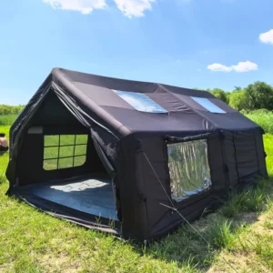FR Custom Inflatable Camping Tent with Cotton Canvas Fabric Large Air Tent for Outdoor Family Camping