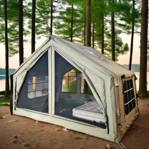 FR Luxury Four Season Waterproof Oxford Inflatable Camping & Glamping Tent with Quick Setup UV Resistant Durable for Hiking
