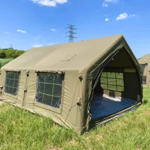 FR OEM Manufacturer Inflatable Camping Tent Large Cotton Oxford Air Tent Family Glamping Tent