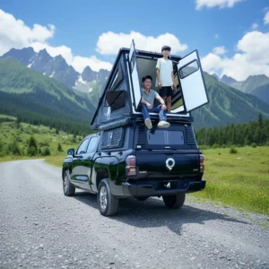 FRP Wedge Hard Shell Rooftop Camper SUV Triple-Layer Carbon Fiber Four-Season Rainproof Windproof