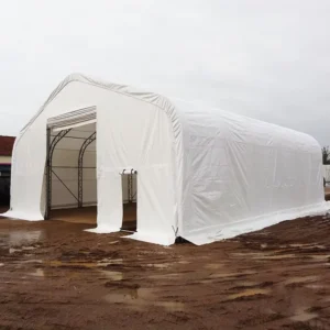 Fabric Prefabricated Portable Garage Tent 40FT Industrial Storage Shelter 30×70 Canvas