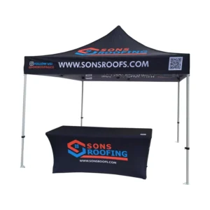 Factory 10x10ft Custom Printed Waterproof Pop-Up Trade Show Display Tent with Aluminum Frame and 10x15ft Canopy