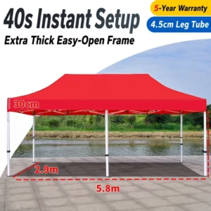 Factory 3x6m Pop up Gazebo Waterproof Sunproof Marquee Tent Instant Shelter