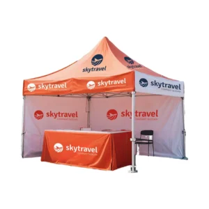 Factory Custom Color Logo Portable Folding Aluminum Steel Frame Pop up Canopy Outdoor Automatic Events Trade Show Tents