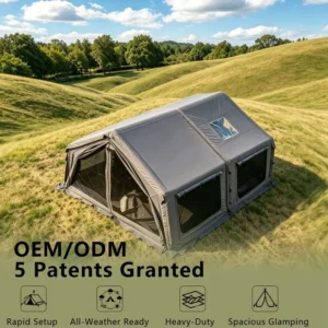 Factory Custom Durable Oxford Windproof Outdoor Inflatable Tent for Family