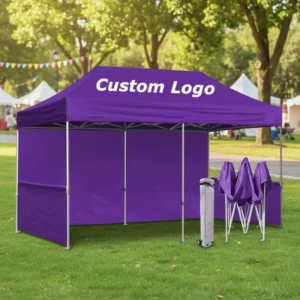 Factory Custom Logo Aluminum Pop-up Canopy Tent 3x3m Waterproof 600D Oxford Outdoor Trade Show Advertising Gazebo